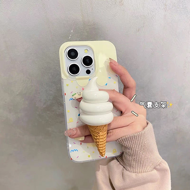 Pop Socket Grip - 3D ice cream Airbag folding bracket