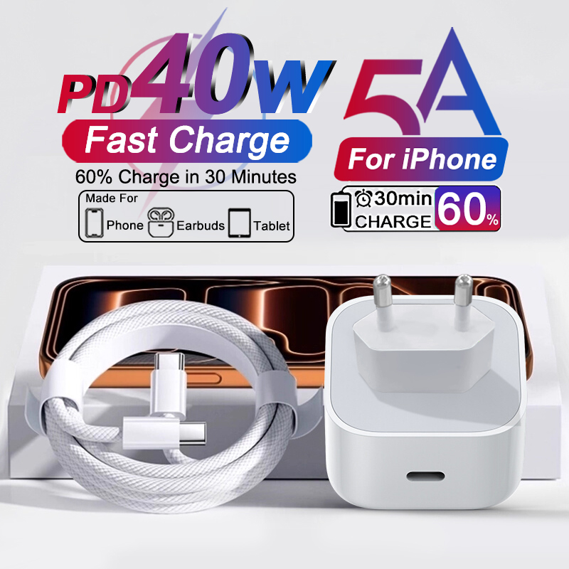 Phone Accessories Unique - PD 40W Fast Charger For iPhone