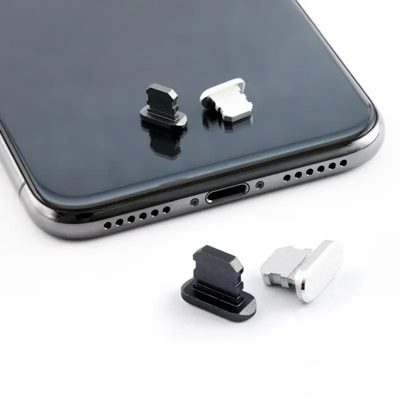 Phone Accessories Unique - 2pcs Metal Dust Plug Charging Port
