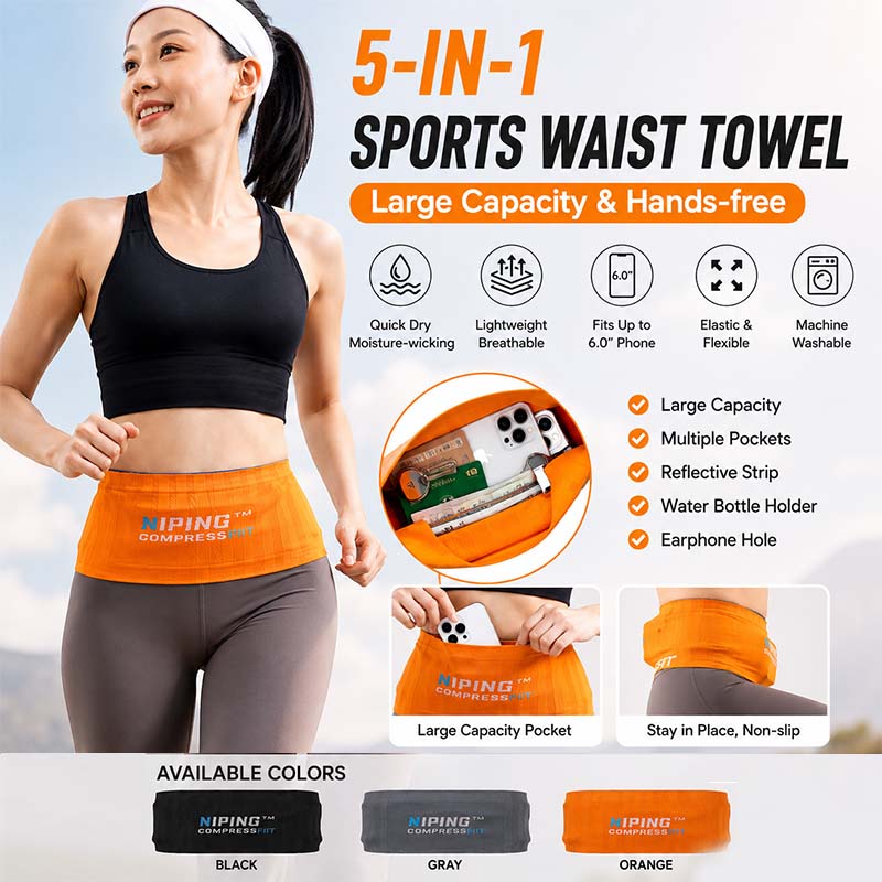 Phone Accessories For Running - Running Waistband Invisible Anti-slip Phone Holder