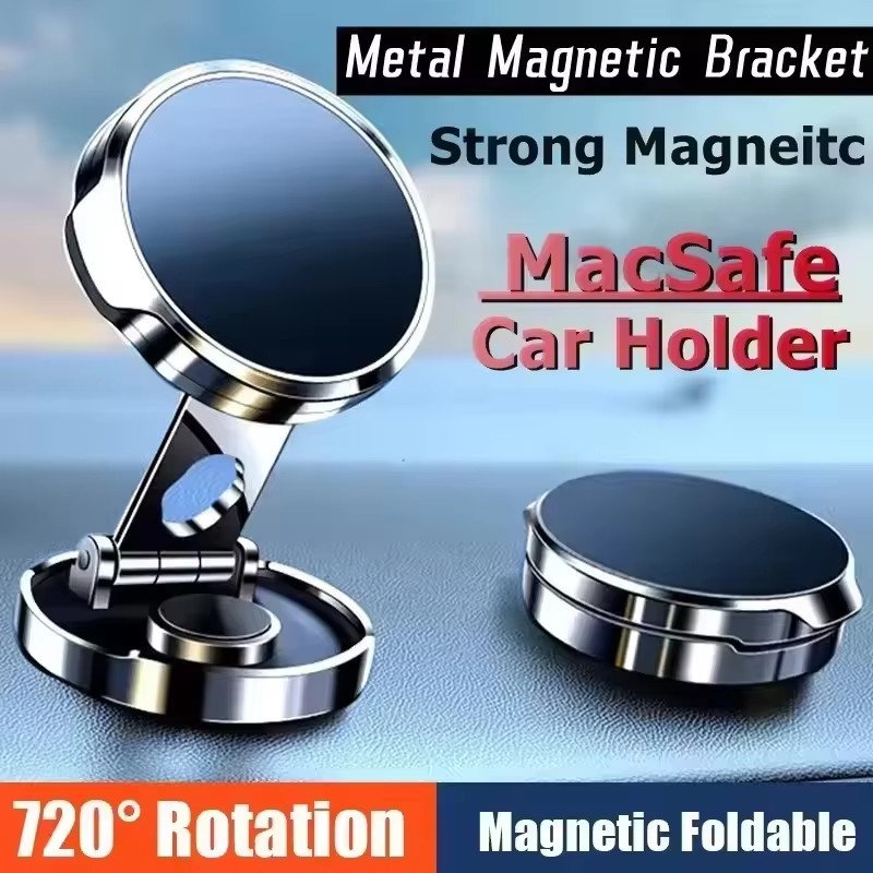 Phone Accessories And Gadget - Round Folding Magnetic Car Holder 360