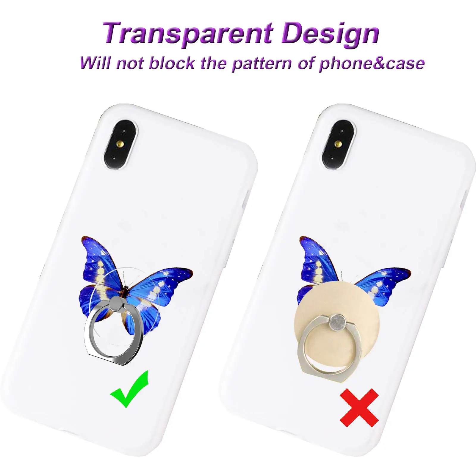 Transparent Mobile Phone Ring  - Pop Socket Grip recension och pris