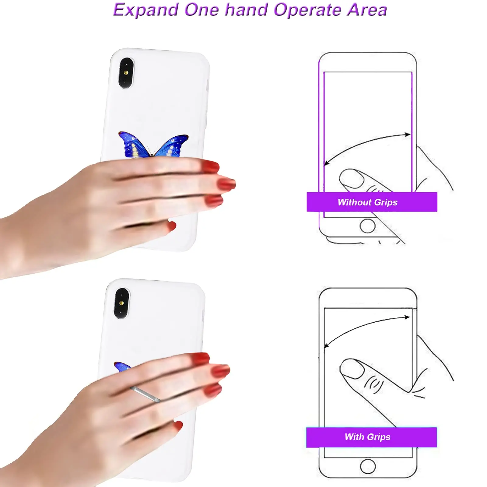 Transparent Mobile Phone Ring  - Pop Socket Grip recension och pris