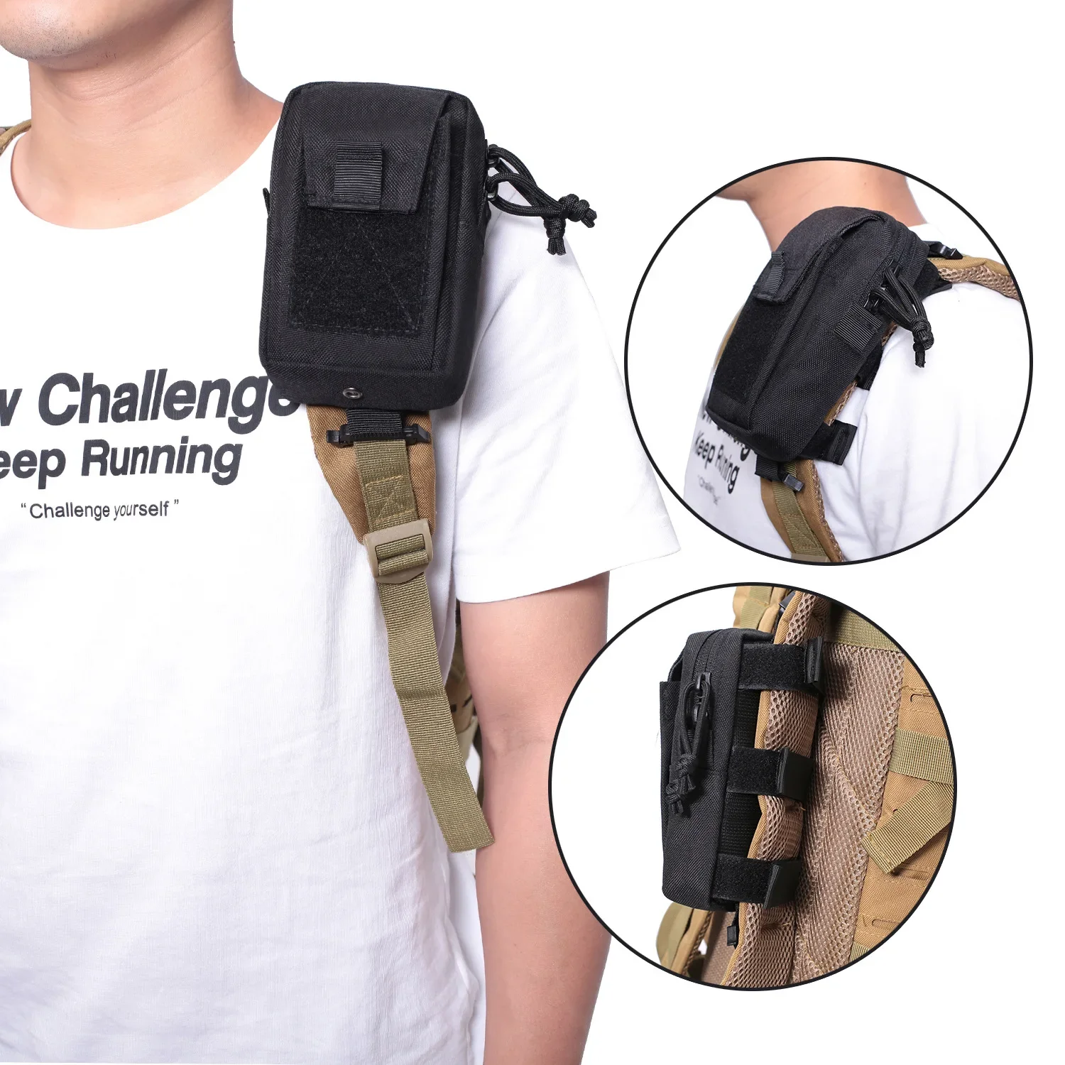 Molle Backpack Strap Phone Hol - Phone Accessories For Running recension och pris