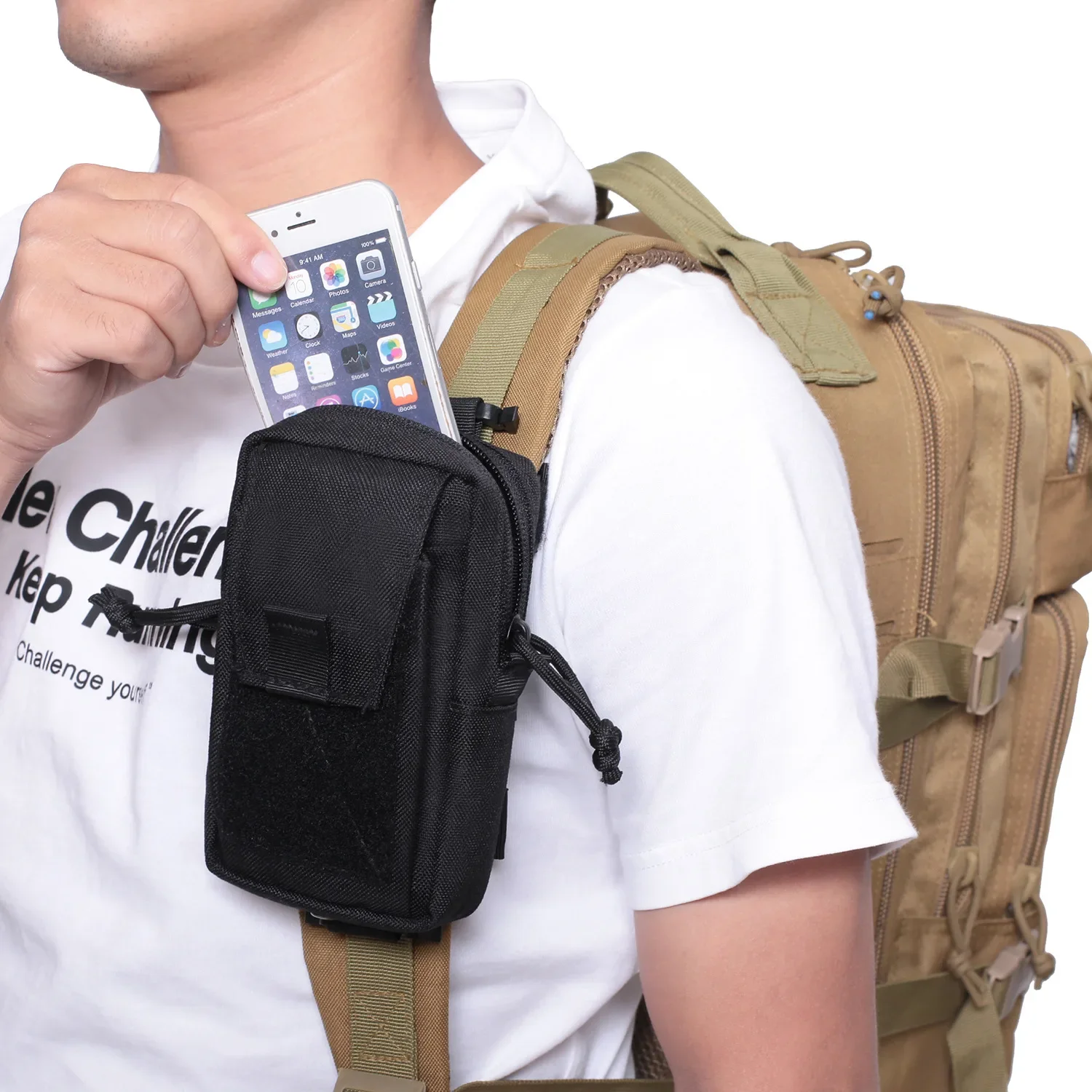 Molle Backpack Strap Phone Hol - Phone Accessories For Running recension och pris