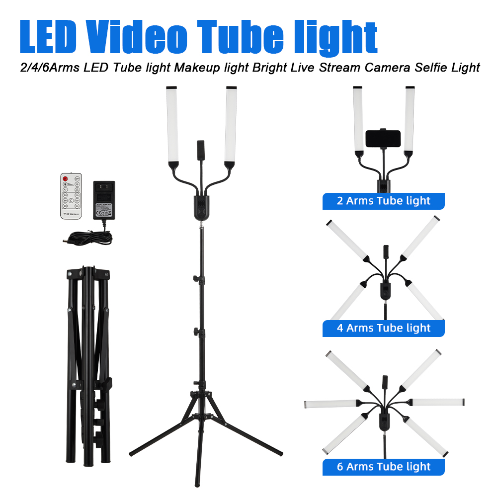 Selens 2/4/6 Arms LED Tube Lig - Led Strip Selfie recension och pris