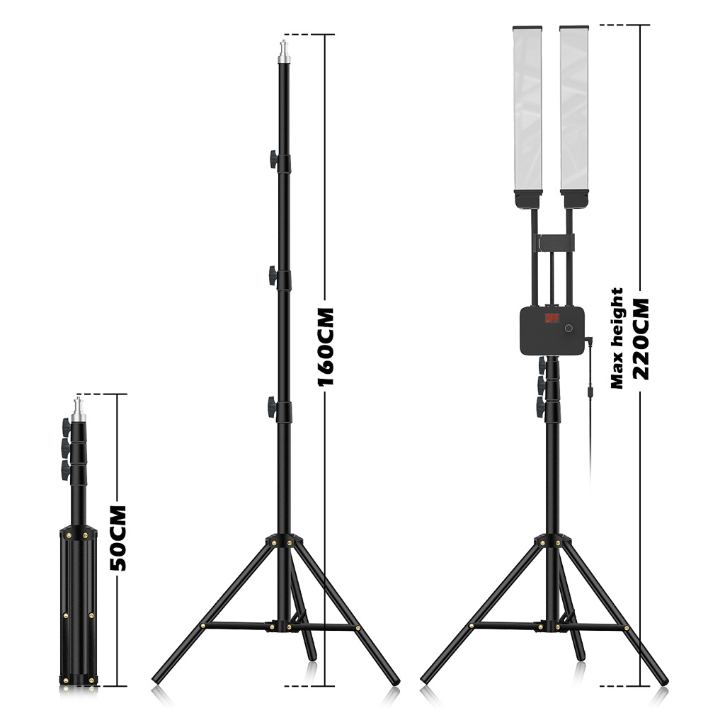 45W LED Video Light Double Arm - Led Strip Selfie recension och pris