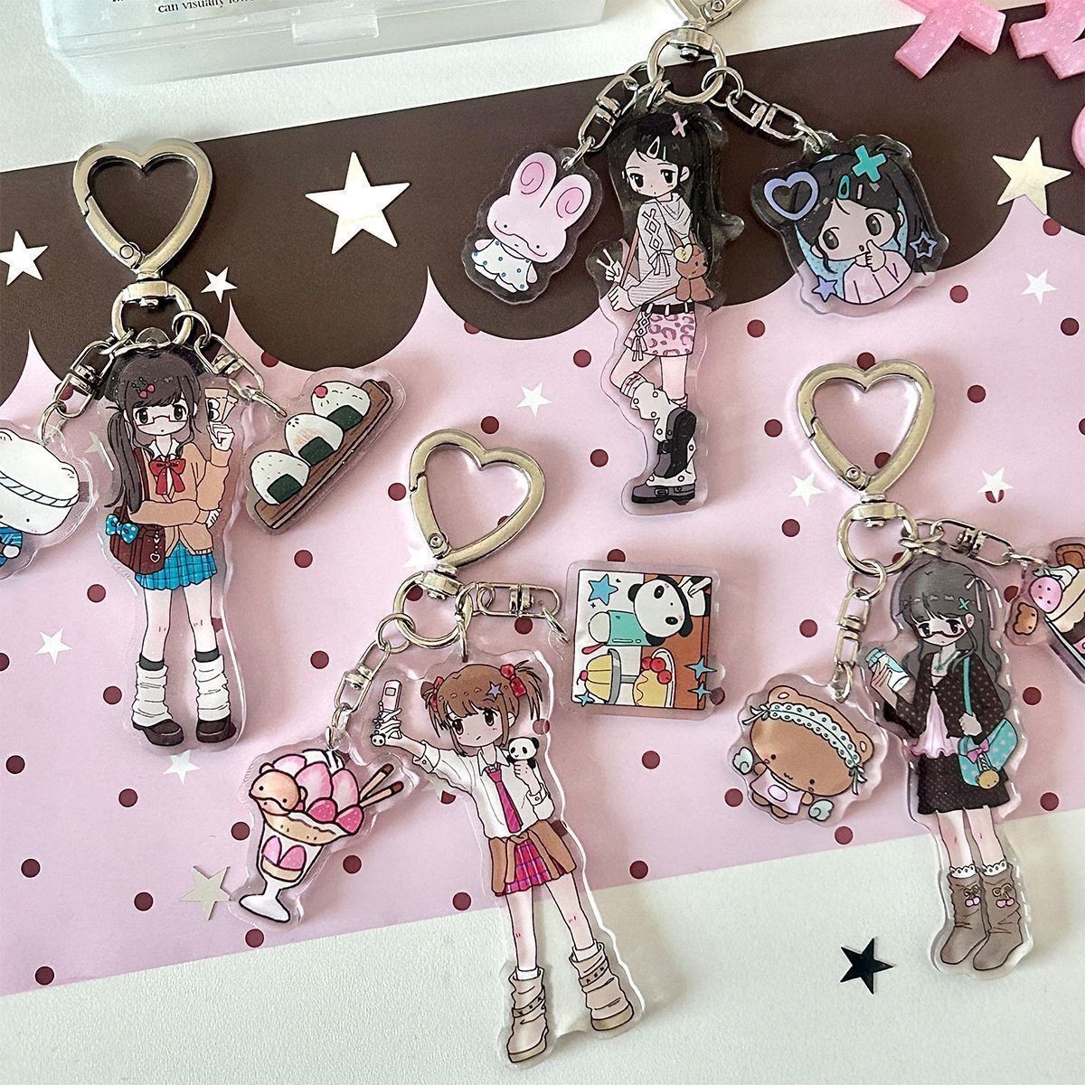 Cute Girl Aesthetic Acrylic Ph - Phone Accessories Hanging recension och pris