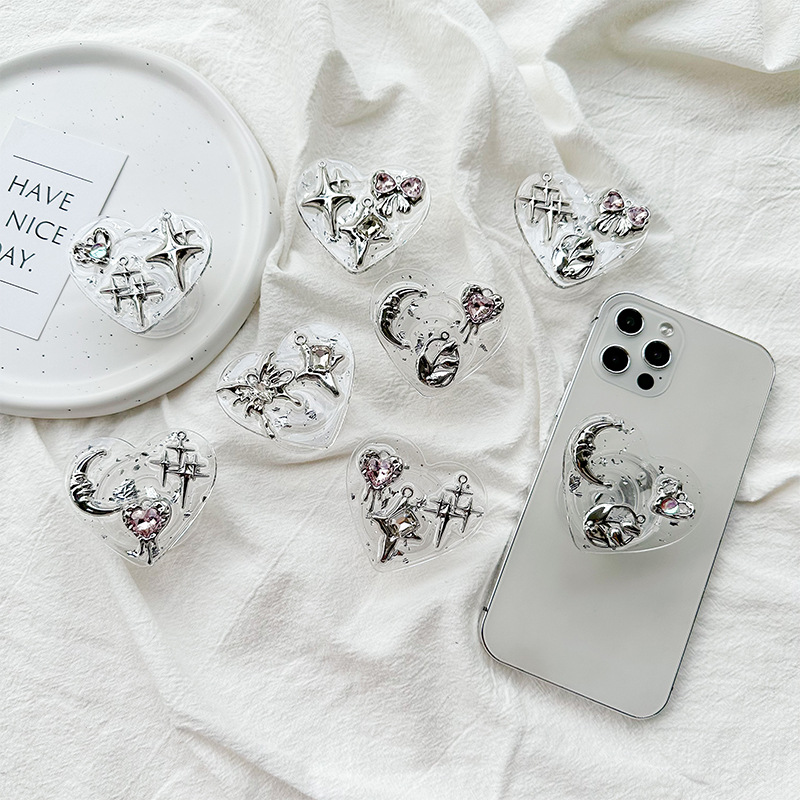 Clear Heart Phone Grip Holder  - Phone Accessories And Gadget recension och pris