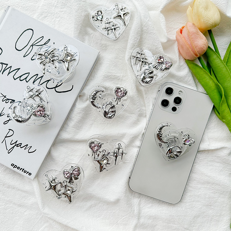 Clear Heart Phone Grip Holder  - Phone Accessories And Gadget recension och pris