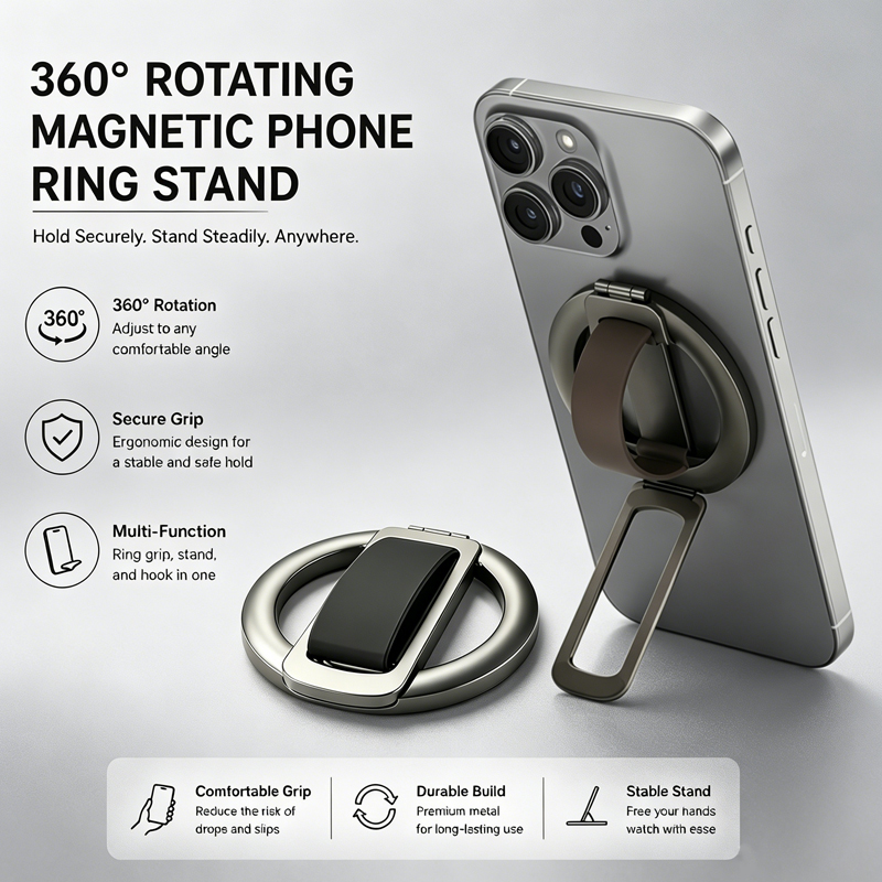 360° Rotation Magnetic Phone R - Pop Socket Grip recension och pris