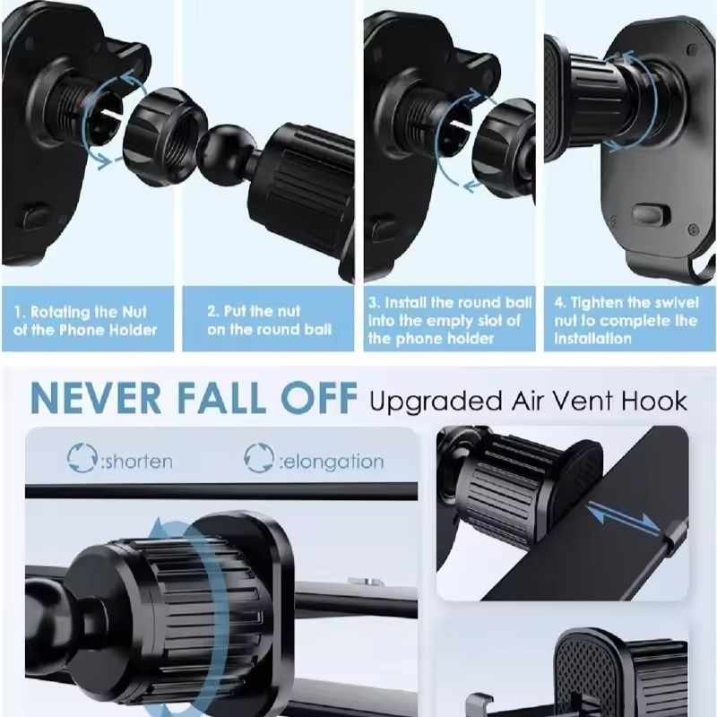 Universal Car Hook Base Phone  - Phone Accessories And Gadget recension och pris