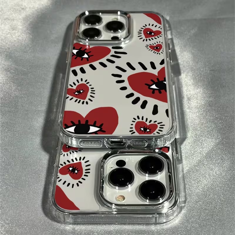 Unique Red Heart Eye Frame Sof - Phone Accessories Unique recension och pris