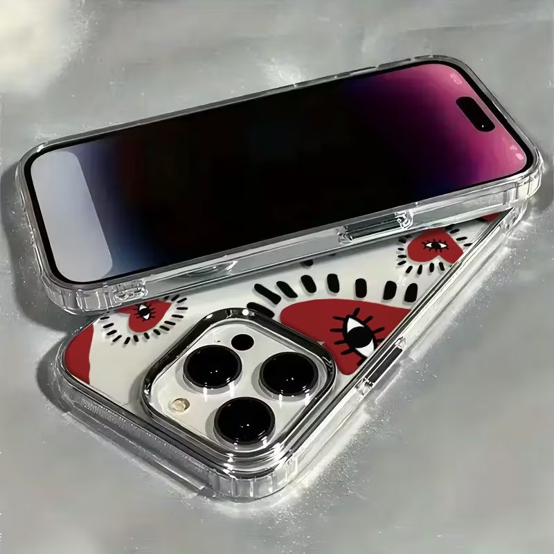 Unique Red Heart Eye Frame Sof - Phone Accessories Unique recension och pris