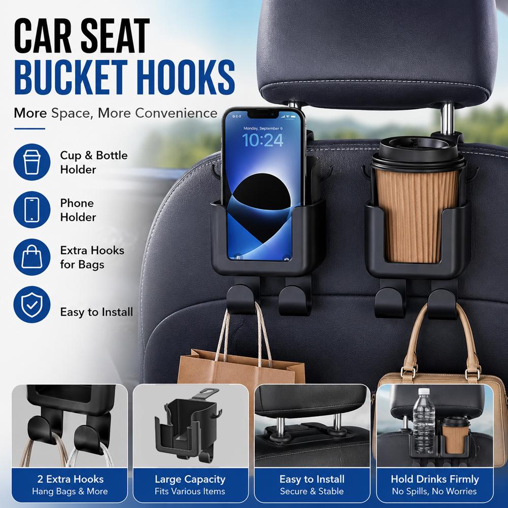 Car Seat Back Organizer Cup Ph - Phone Accessories Hanging recension och pris